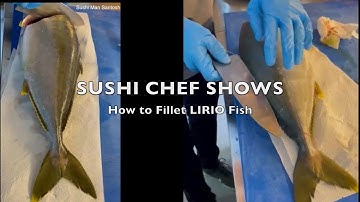 Sushi Chef Demonstrate How to Fillet LIRIO Fish For Sushi and Sashimi