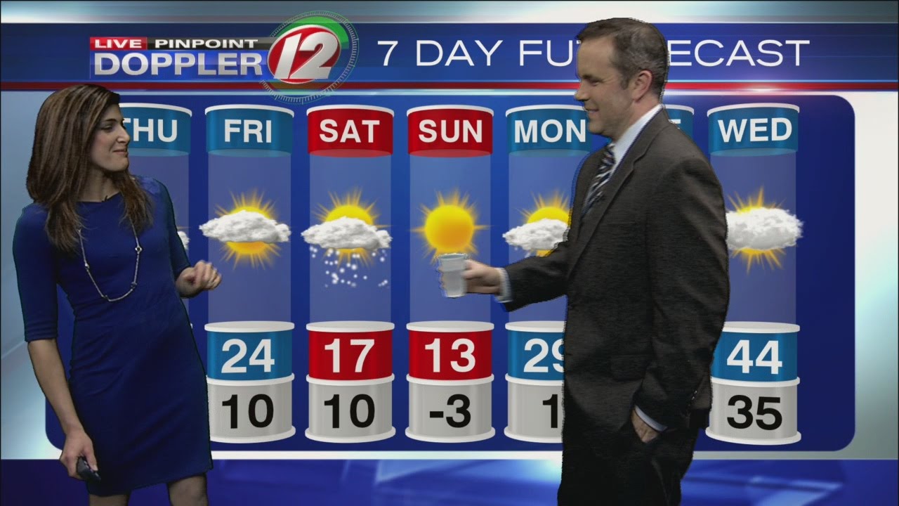 Patrick Little takes over for Michelle during weather forecast - YouTube