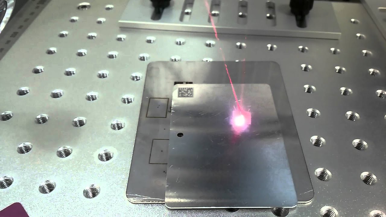 2D Barcode marking on aluminum done by Fiber Laser marking machine