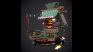 Stylized 3D Coffee Shop