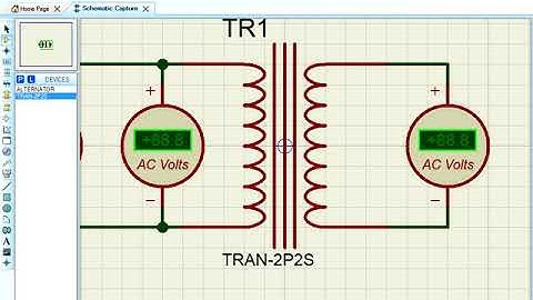 Step up and Step down transformer simulation in Proteus