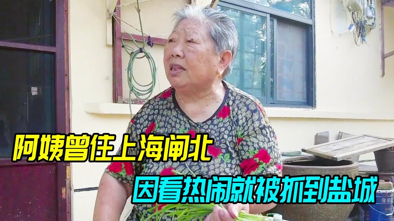 阿姨幼时曾居住在上海闸北，日常生活喜欢看热闹，却因此被抓到盐城下放。【生煎娘舅】
