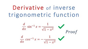 how to take the derivative of inverse trigonometric function