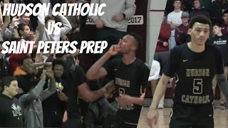 Hudson Catholic vs St Peters Gets CHIPPY!! Jersey City Rivalry Renewed! Jahvon Quinerly Goes for 18