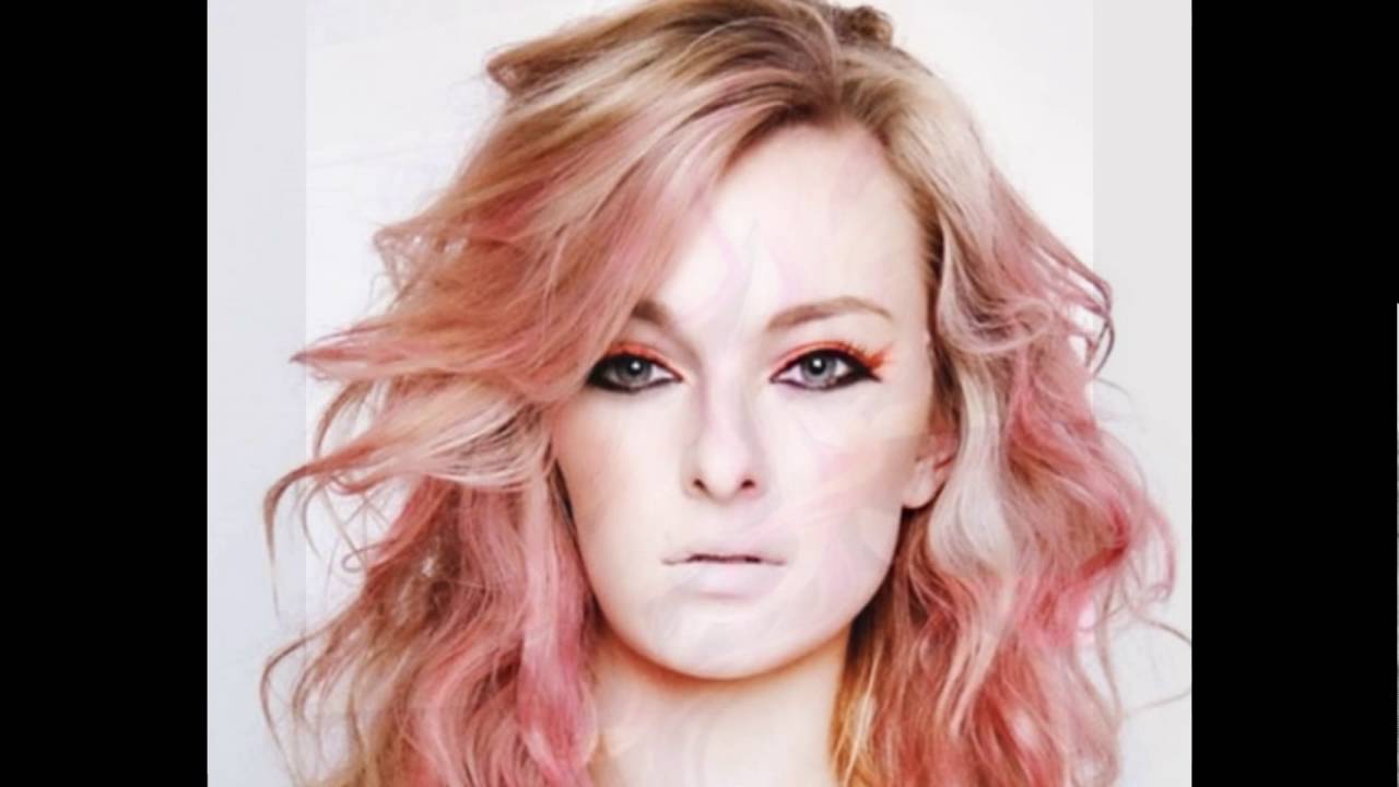 Blonde Wavy Hair With Pink Highlights Youtube