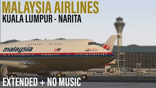 Malaysia Airlines Kuala Lumpur - Narita | Boeing 747-400 | X-Plane 11 | EXTENDED