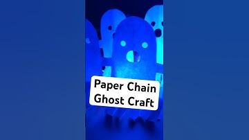 Easy Paper Chain Ghost Craft for Kids | Fun Last Minute Halloween Decoration Idea #halloween #ghost