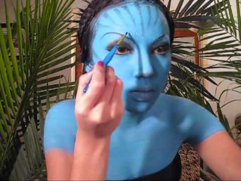 Toddler Halloween Costume Idea Avatar Make Up Tutorial Youtube