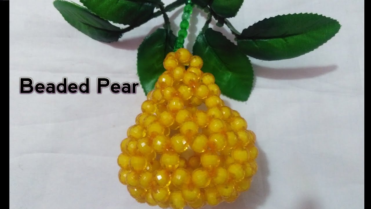 How to make beaded Pear/Beaded Fruits.কিভাবে পুতি দিয়ে নাসপাতি বানানো যায়। পুঁতির ফল বানানো।পুঁতি/