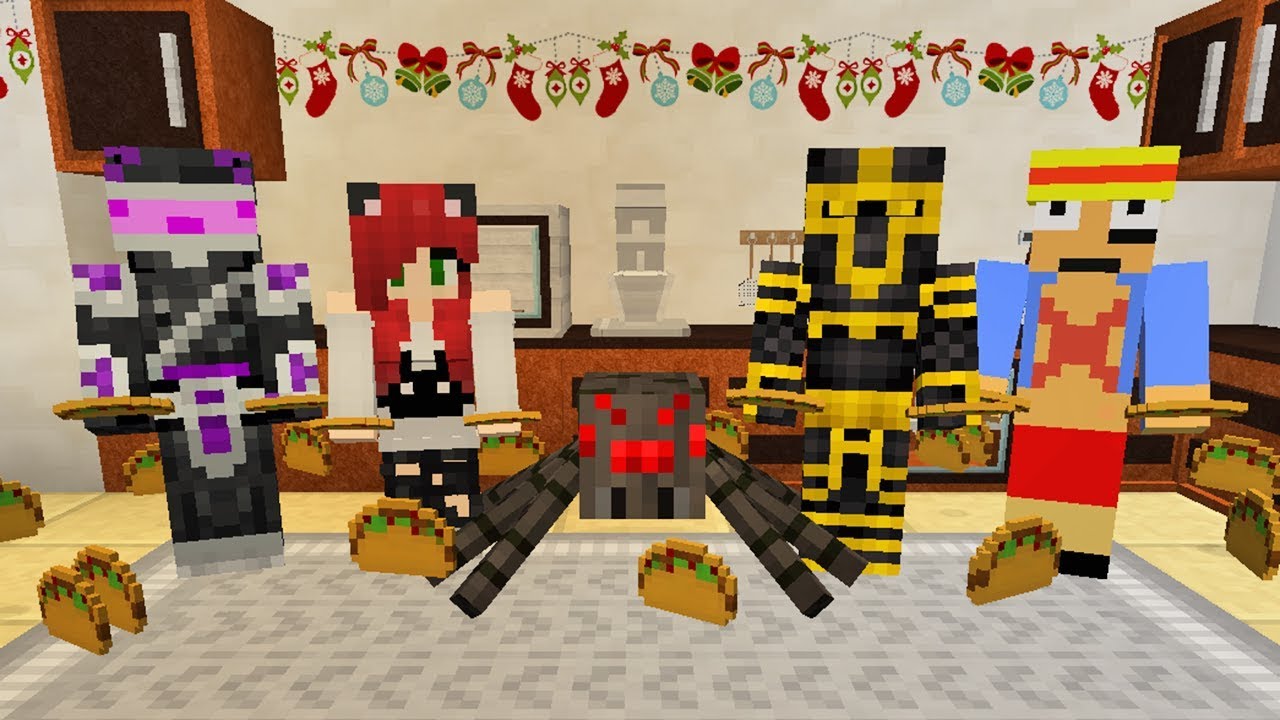 LA ARAÑA MEXICANA Y LA FIESTA DE LOS TACOS EN MINECRAFT TROLL 🌮🕷