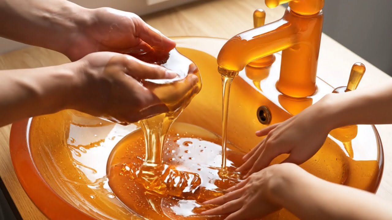 Which Sink Would You Wash Your Hands In? AI ASMR Sinks 🍯🍊☕🥑🫐 #asmr #asmrsounds #oddlysatisfying