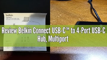 Review Belkin Connect USB-C™ to 4-Port USB-C Hub, Multiport Adapter Dongle with 4 USB-C 3.2 Gen2 Por