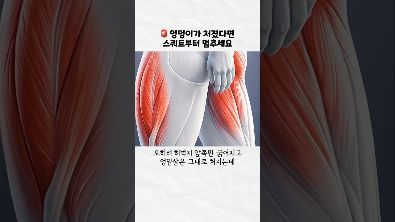 (처진 엉덩이) 스쿼트 하면 안 되는 이유 #힙업 #엉밑살 #홈트