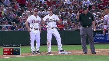 WSH@ARI: Owings leads off the 4th with a triple