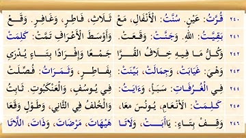 متن السلسبيل الشافي في تجويد القرآن الكريم " باب التاء المبسوطة "