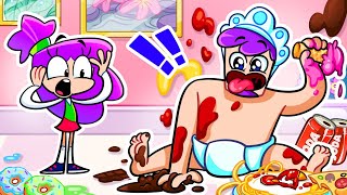 Inside Dennys Mind Where Is My Daddy? Did He Turn Into A Baby? Viv And Denny Kids Cartoon