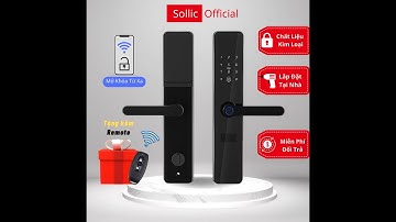Khoá cửa vân tay thông minh Sollic cho cửa gỗ cửa chung cư cửa thép kết nối App TTlock