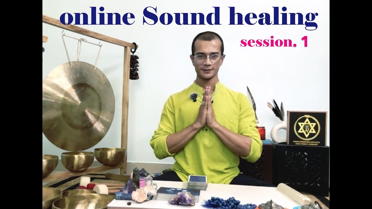 Online sound healing session group
