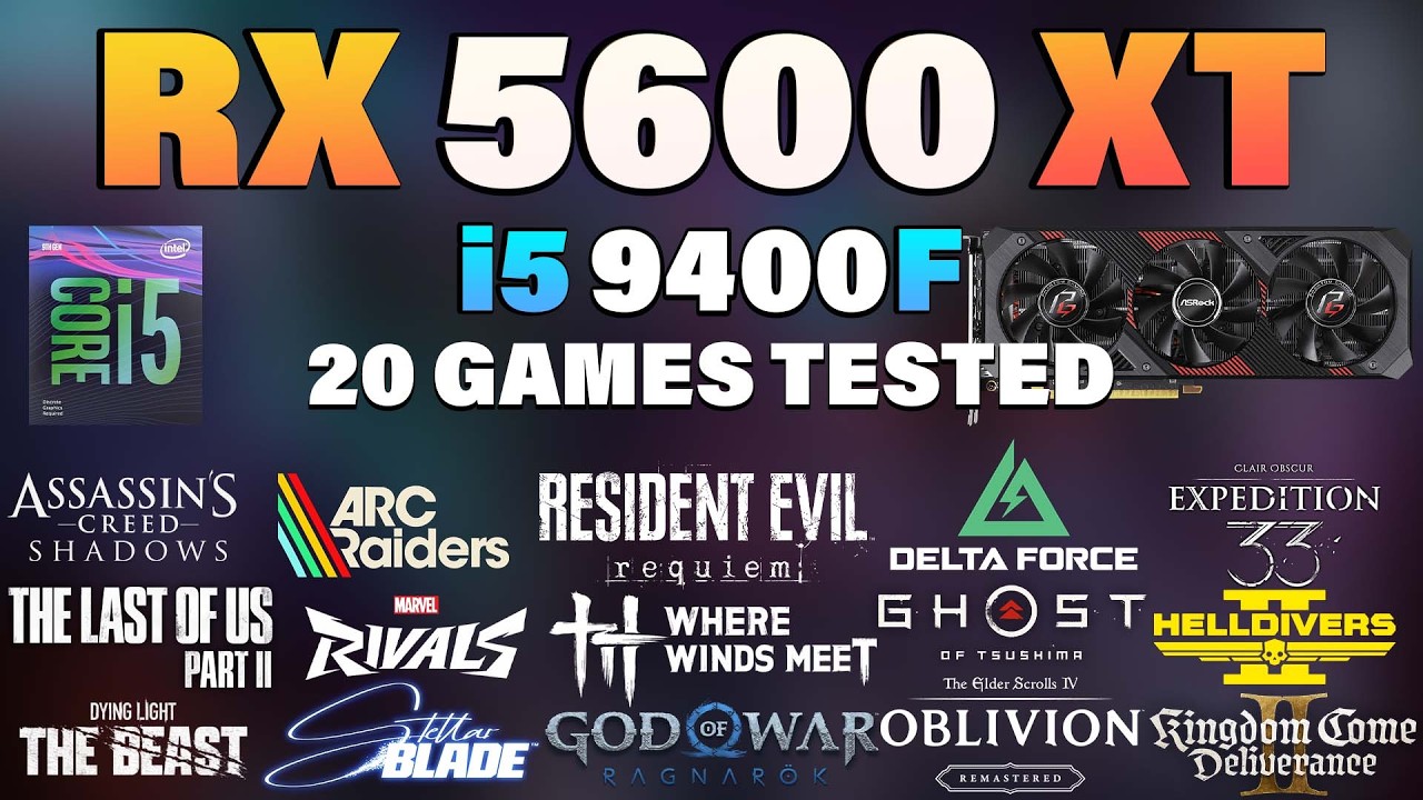 i5 9400F + RX 5600 XT Tested 20 Games in 2026 - YouTube