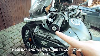 How To Install SW-Motech Handguards | How To Remove Bar End Weights | Honda CB500X 2019