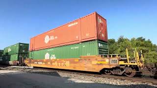 NS #4830 Lead’s The EB Intermodal Stack Train Through Homestead, PA 9/19/2025.