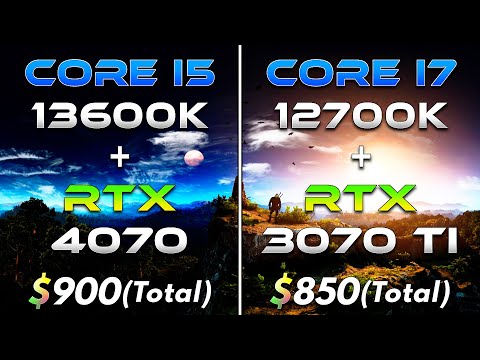 i5 13600K + RTX 4070 vs i7 12700K + RTX 3070 Ti | PC Gameplay Benchmark Tested