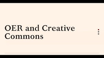OER and Creative Commons