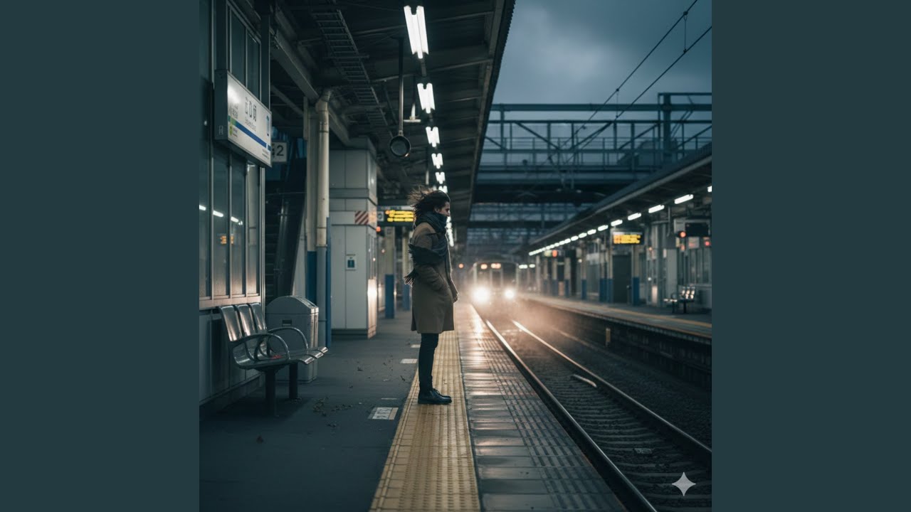 駅のホームに吹く冷たい風