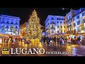 LUGANO 🇨🇭🎄Switzerland The Most Enchanting Christmas walk 4K 50p