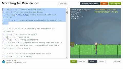 Modeling Projectile Motion