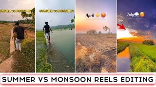 Summer Vs Monsoon Video Editing | Summer Vs Monsoon Wala Video Kaise Banaye| Vn Editor