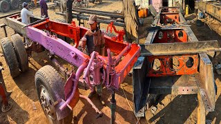 Amazing Process of Handcrafting & Fitting A Dumper Truck Chassis in A Local Workshop