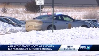 Police: Iowa man shot woman multiple times in parking lot