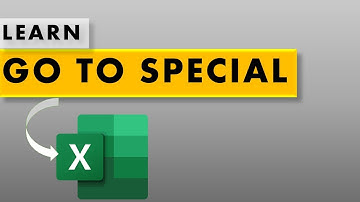 How to Use the Go To Special Function in Excel