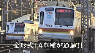 【全形式14車種収録！】東急東横線・目黒線 元住吉駅　高速通過集2019。