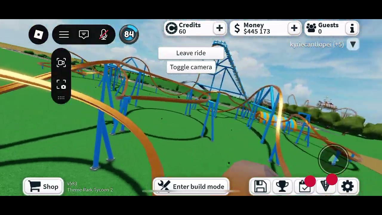 Blippys single rail coaster with custom supports Theme Park Tycoon 2