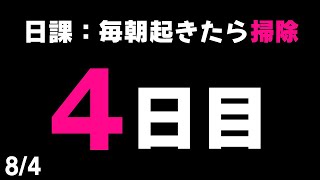 【#毎朝掃除チャレンジ】検証！日課「毎朝起きたら掃除」は本当に実現可能なのか！？４日目【健屋花那/にじさんじ】