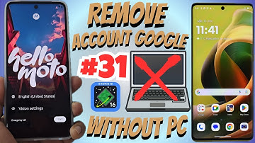 ALLE Motorola frp bypass zonder pc, Account Google Verwijderen ANDROID 14 - 15 - 16