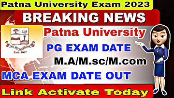 🔥 Patna University Pg 1st Semester Exam date out 2023 today|pu pg 1st sem exam routine 2022-24 out
