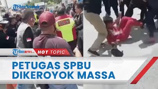 Viral Video Petugas SPBU di Bandung Dikeroyok Massa seusai Cekcok dengan Pedagang, Disebut Arogan