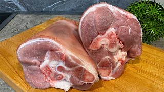 Berühmte Feiertags Fleischvorspeise!Schweinshaxen Roulade!Nur wenige Leute bereiten so Schweinshaxe