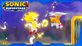 Sonic Superstars ⁴ᴷ Golden Capital Zone (Story Mode, All 7 Chaos Emeralds) Sonic and Tails