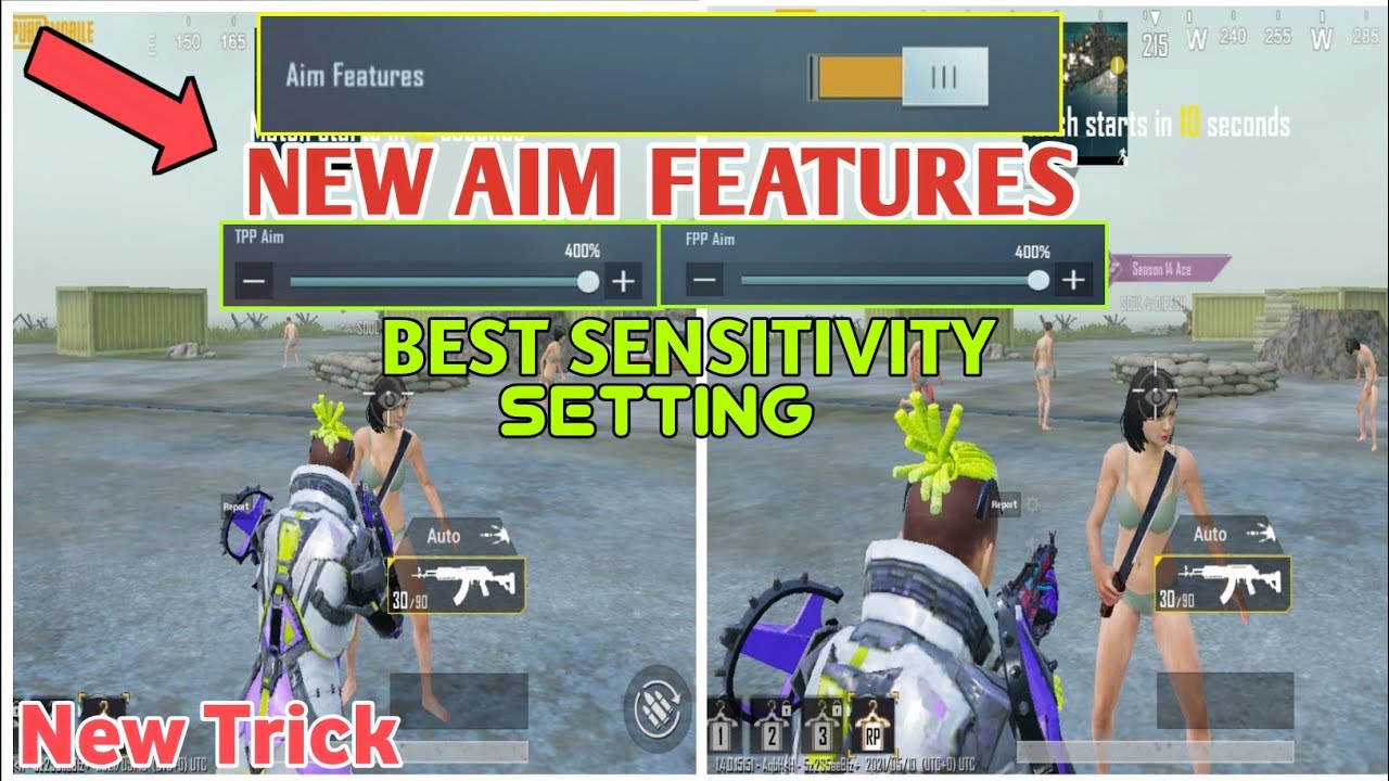 How To Use Aim Features In Pubg 1 4 0 New Update What Is Tpp Aim Fpp Aim Sensitivity Pubg Mobile Youtube