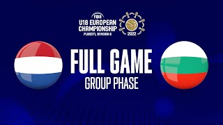 Netherlands v Bulgaria | Full Basketball Game | FIBA U18 European Championship 2022