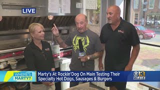 Where's Marty? At Rockin'Dog on Main for his third stop on Hot Dog Week
