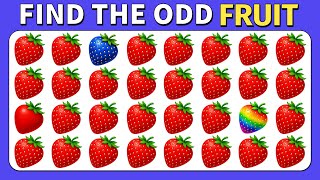🍓 Find The Odd One Out Emoji – Fruit 🍒🍌🥭Edition | Numbers & Letters Edition Challenge | Part 2 screenshot 1