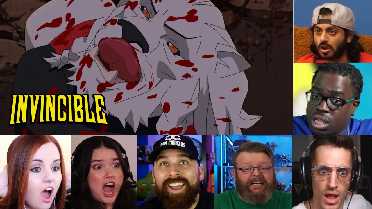 Reactors Reaction to the Battle Beast vs New Guardians  | Invincible S1E5 (2021)