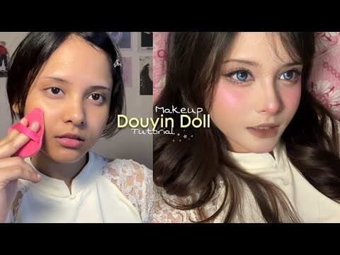 Douyin Doll Makeup Tutorial on Indian Features 🎀 Soft Doll Look for Beginners | Viral Chinese Makeup