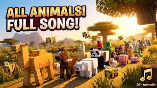 Minecraft Animal Parade Song 🐝 | Axolotl, Camel & More | JuniorRhymeTV Nursery Rhymes & Kids Songs