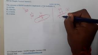 GATE CSE 2012 || COMPUTER ORGANIZATION || GATE Insights Version: CSE